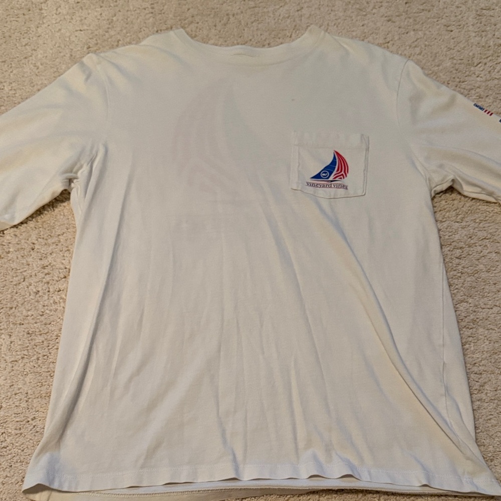 Vineyard Vines White Long Sleeve Tee